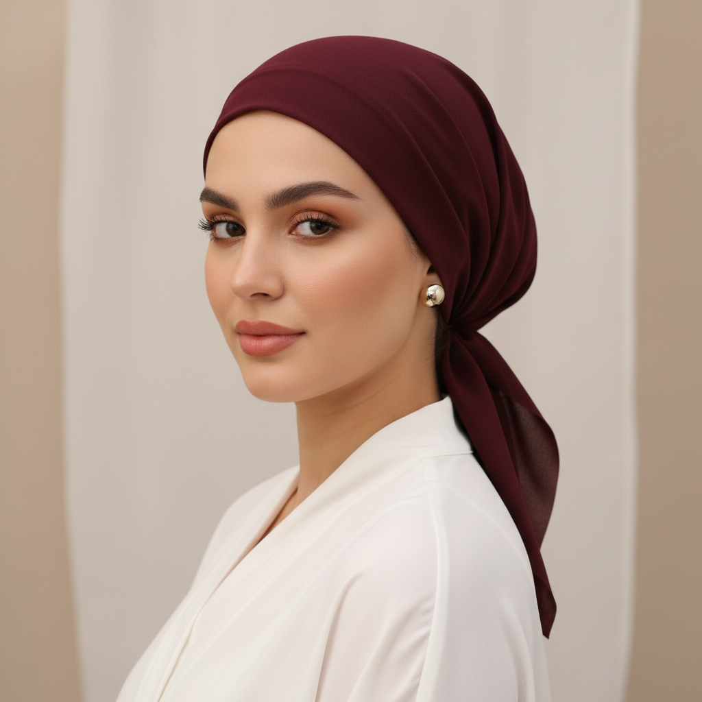 (بندانة +توكة)ميني تاي شيفون سادة