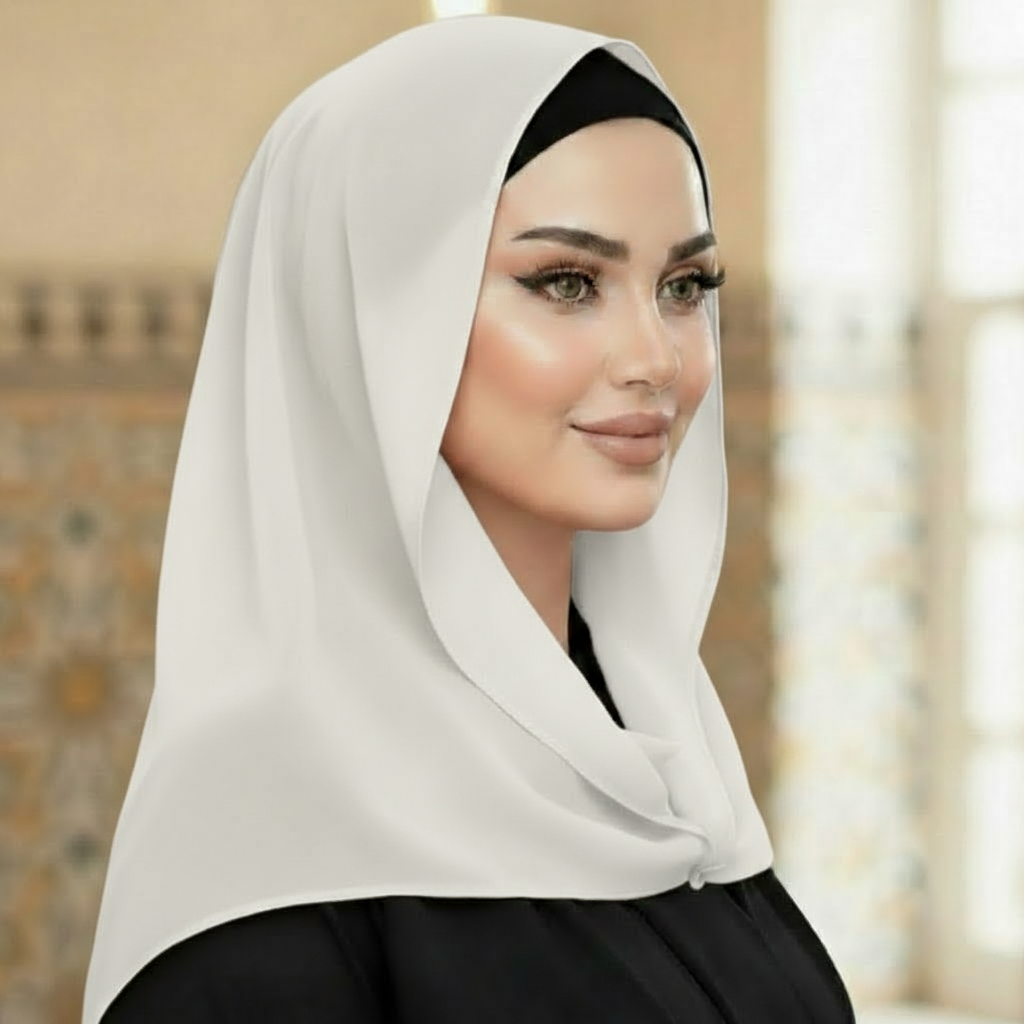 ايزي سكارف شيفون ابيض